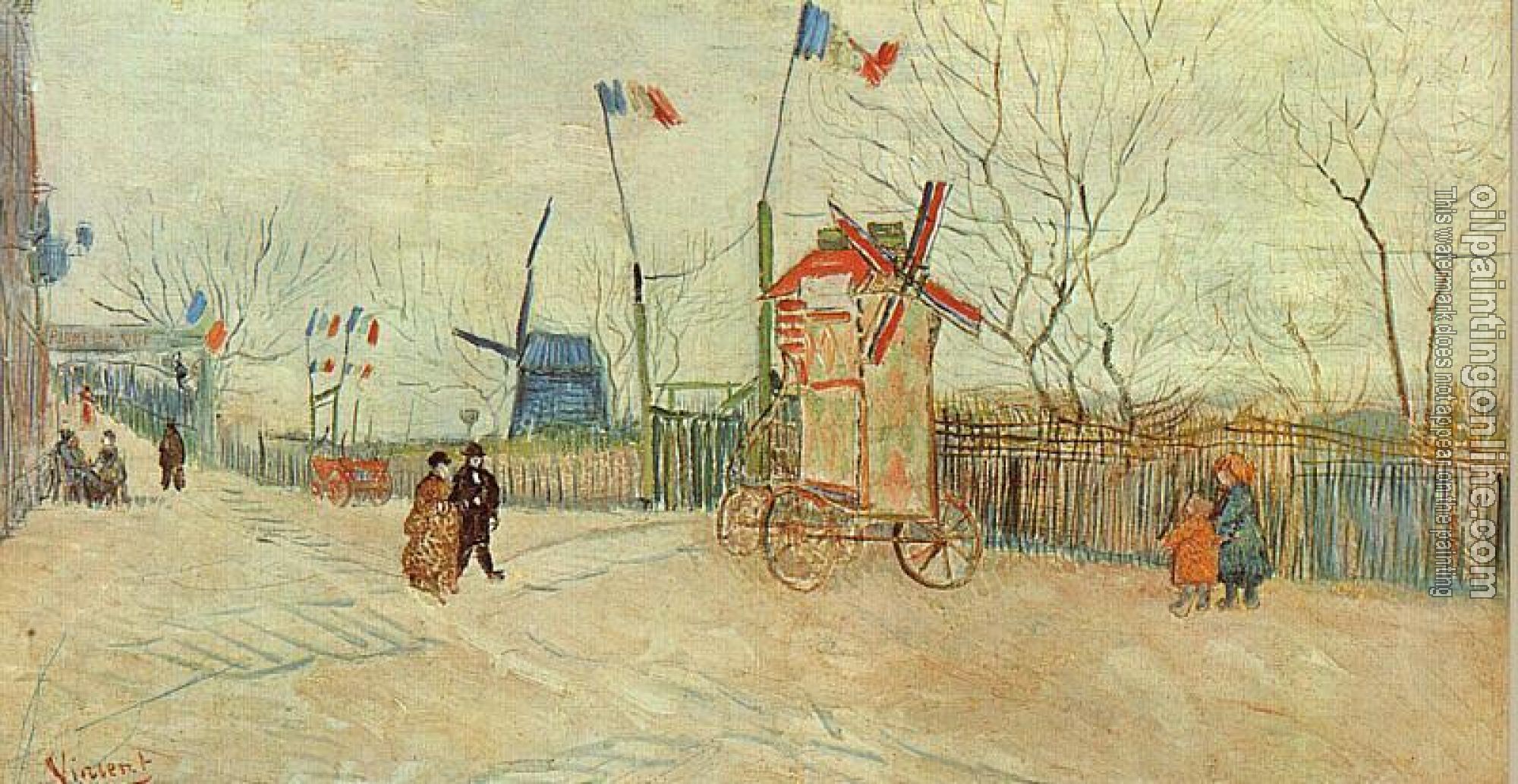 Gogh, Vincent van - Street Scene in Montmartre, Le Moulin a Poivre